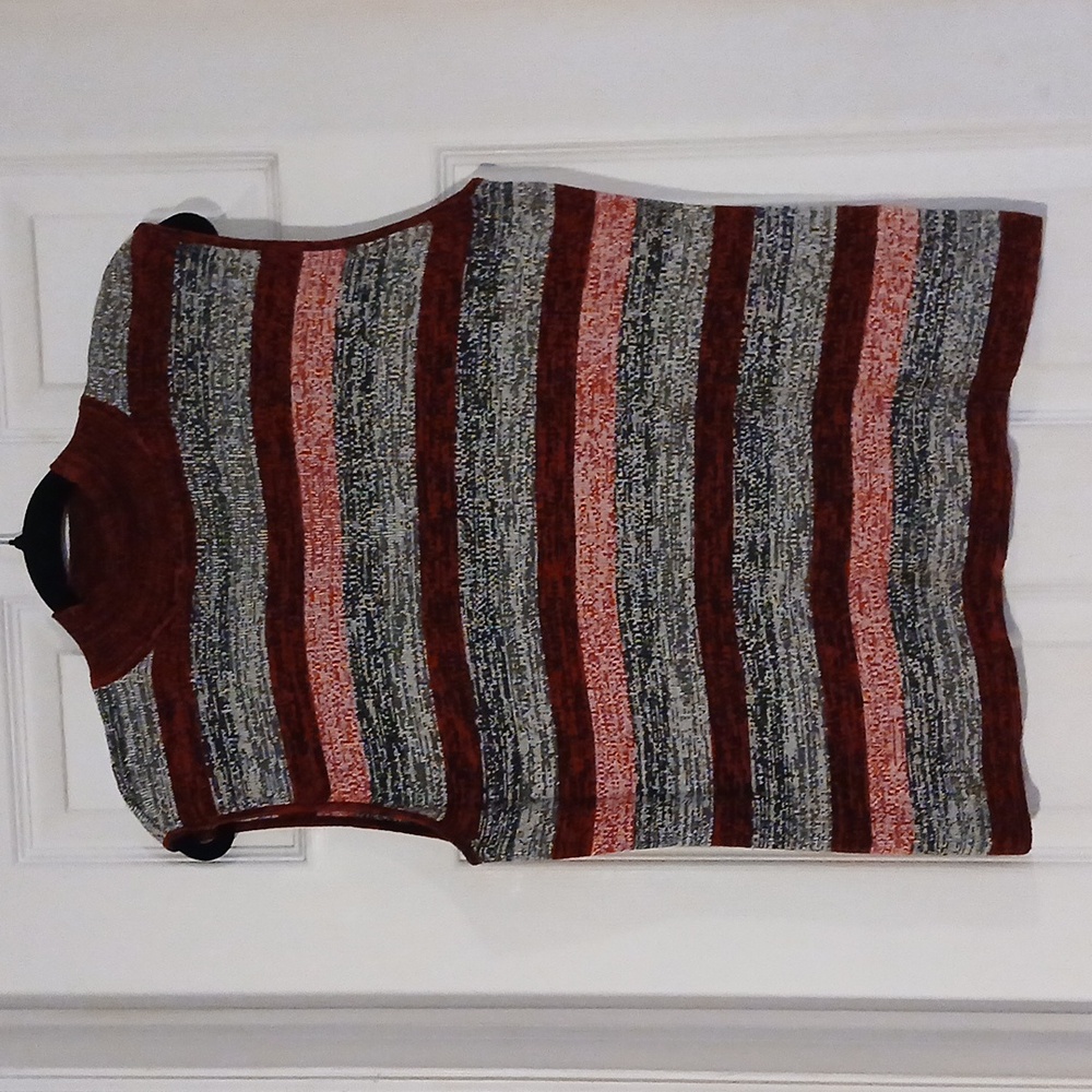 Sag Harbor Striped Sleeveless Knit Top